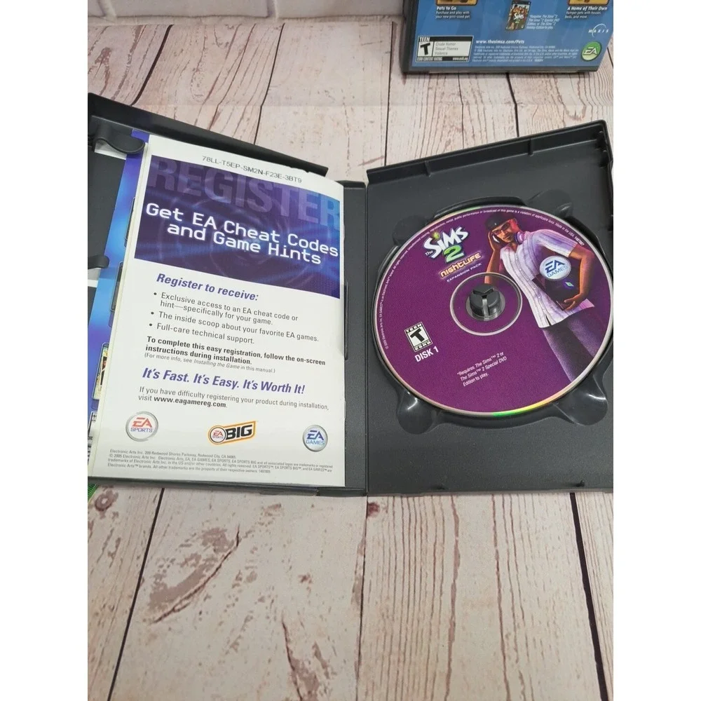 Lot Of 3, Sims 2 PC CD Game Collection, Nightlife, Open For Business, Pets Exp